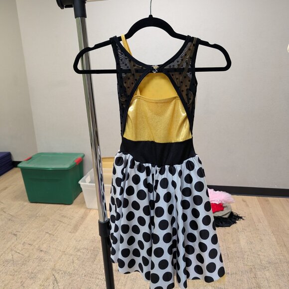 Dance Costume Curtain Call E1398 Child Large Yellow Jazz Tap Musical - Picture 5 of 5